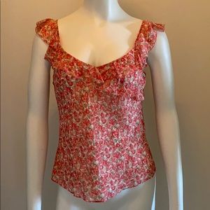Ann Taylor silk floral tank top